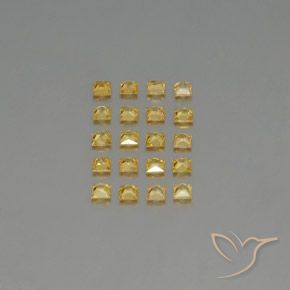 Zaffiro naturale giallo da 2,18 ct, quadrato, VVS-VS
