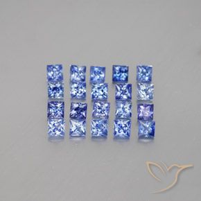 Zaffiro naturale blu da 1,99 ct, quadrato, VVS-VS