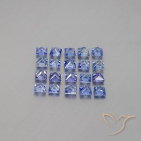 Zaffiro naturale blu da 1,99 ct, quadrato, VVS-VS
