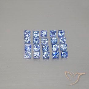 Zaffiro naturale blu da 2,53 ct, quadrato, VVS-VS