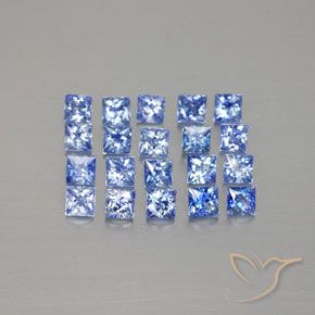 Zaffiro naturale blu da 2,53 ct, quadrato, VVS-VS