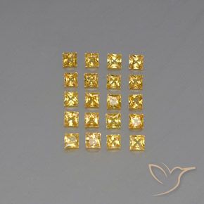 Zaffiro naturale giallo da 2,05 ct, quadrato, VVS-VS