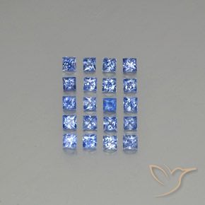 Zaffiro naturale blu da 1,86 ct, quadrato, VVS-VS