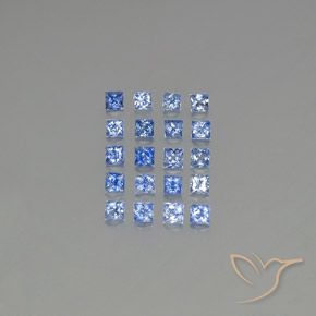 Zaffiro naturale blu da 1,66 ct, quadrato, VVS-VS