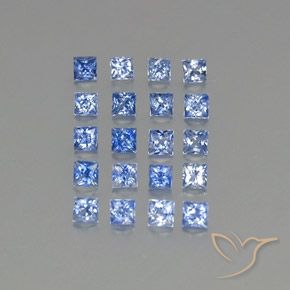 Zaffiro naturale blu da 1,66 ct, quadrato, VVS-VS