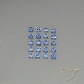 Zaffiro naturale blu da 1,66 ct, quadrato, VVS-VS