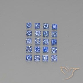 Zaffiro naturale blu da 2,54 ct, quadrato, VVS-VS