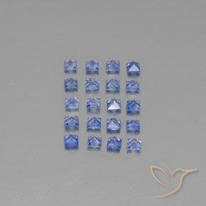 Zaffiro naturale blu da 2,54 ct, quadrato, VVS-VS
