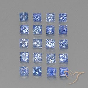 Zaffiro naturale blu da 1,74 ct, quadrato, VVS-VS