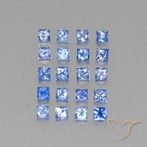 Gemme di Zaffiro Blu pastello naturale da 1.80 ct, Quadrato, VVS-VS