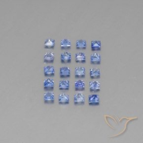 Gemme di Zaffiro Blu pastello naturale da 1.80 ct, Quadrato, VVS-VS
