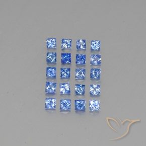 Zaffiro naturale blu da 1,89 ct, quadrato, VVS-VS