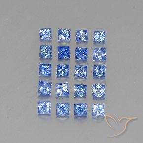 Zaffiro naturale blu da 1,89 ct, quadrato, VVS-VS