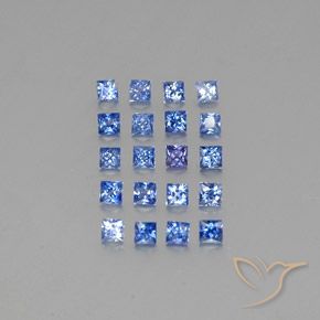 Zaffiro naturale blu da 1,77 ct, quadrato, VVS-VS
