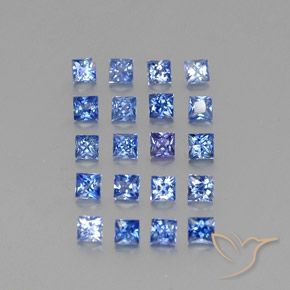 Zaffiro naturale blu da 1,77 ct, quadrato, VVS-VS
