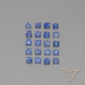 Gemme di Zaffiro Blu pastello naturale da 2.03 ct, Quadrato, VVS-VS