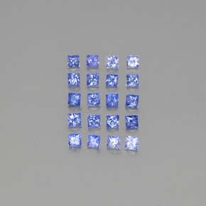 Zaffiro naturale blu da 1,63 ct, quadrato, VVS-VS