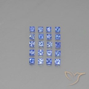 Zaffiro naturale blu da 1,55 ct, quadrato, VVS-VS