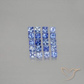 Zaffiro naturale blu da 1,58 ct, quadrato, VVS-VS