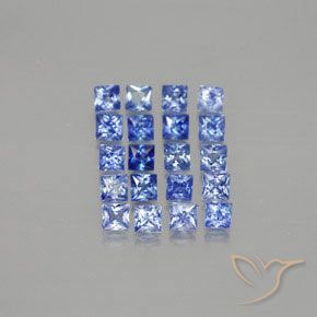 Zaffiro naturale blu da 1,58 ct, quadrato, VVS-VS