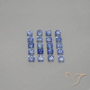 Zaffiro naturale blu da 1,58 ct, quadrato, VVS-VS