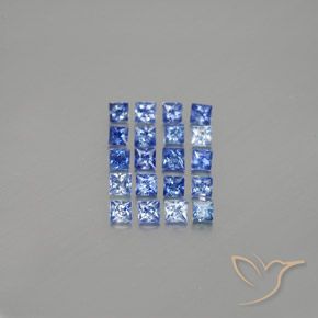 Zaffiro naturale blu da 1,52 ct, quadrato, VVS-VS