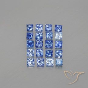 Zaffiro naturale blu da 1,52 ct, quadrato, VVS-VS