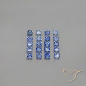 Zaffiro naturale blu da 1,52 ct, quadrato, VVS-VS