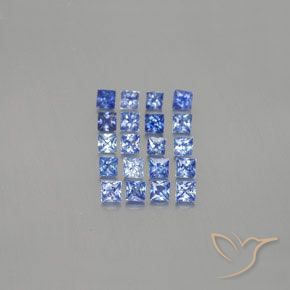 Zaffiro naturale blu da 1,57 ct, quadrato, VVS-VS