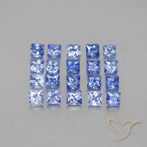Zaffiro naturale blu da 2,43 ct, quadrato, VVS-VS