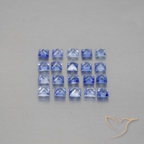 Zaffiro naturale blu da 2,43 ct, quadrato, VVS-VS