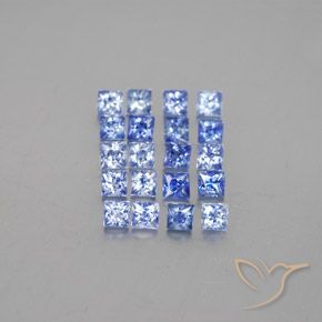 Zaffiro naturale blu da 2,11 ct, quadrato, opaco