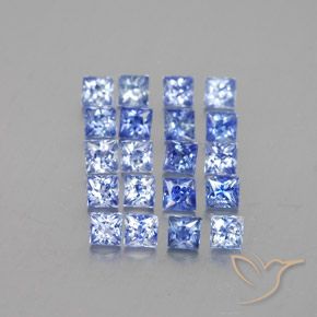 Zaffiro naturale blu da 2,11 ct, quadrato, opaco