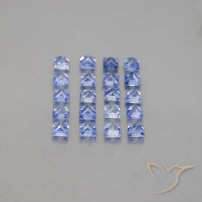 Zaffiro naturale blu da 2,11 ct, quadrato, opaco