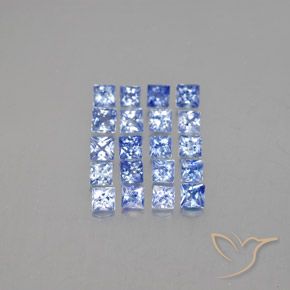 Zaffiro naturale blu da 1,85 ct, quadrato, VVS-VS