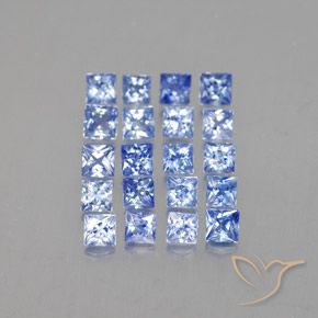 Zaffiro naturale blu da 1,85 ct, quadrato, VVS-VS