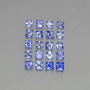 Zaffiro naturale blu da 1,31 ct, quadrato, VVS-VS