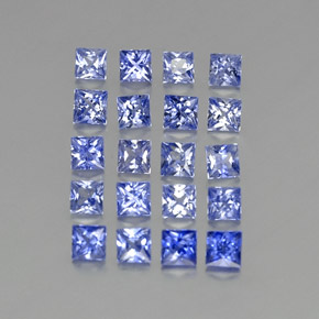 Zaffiro naturale blu da 1,31 ct, quadrato, VVS-VS