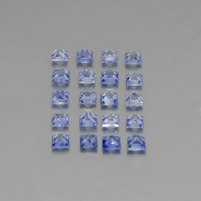 Zaffiro naturale blu da 1,31 ct, quadrato, VVS-VS