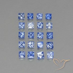 Zaffiro naturale blu da 1,90 ct, quadrato, VVS-VS