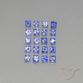 Zaffiro naturale blu da 1,67 ct, quadrato, VVS-VS