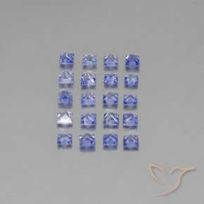 Zaffiro naturale blu da 1,67 ct, quadrato, VVS-VS