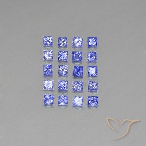 Zaffiro naturale blu da 2,14 ct, quadrato, VVS-VS