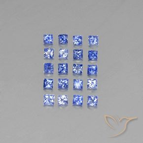 Zaffiro naturale blu da 2,10 ct, quadrato, VVS-VS