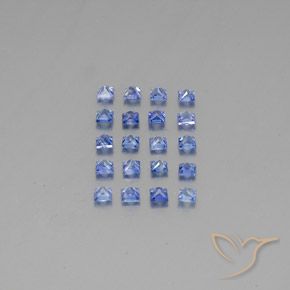Gemme di Zaffiro Blu scuro medio naturale da 2.54 ct, Quadrato, VVS-VS