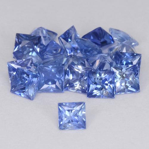 Zaffiro naturale blu da 2,36 ct, quadrato, VVS-VS