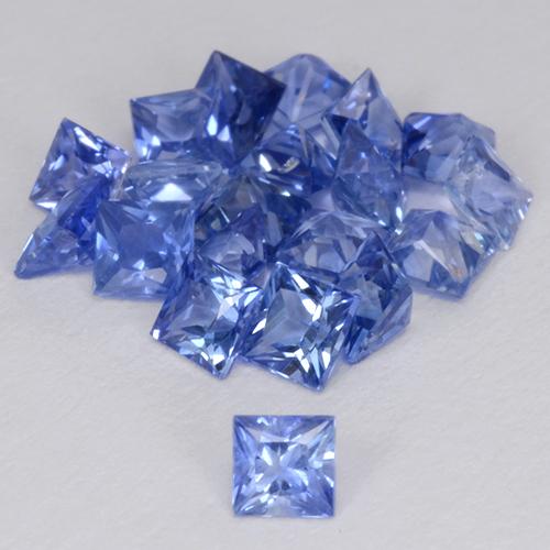 Zaffiro naturale blu da 2,36 ct, quadrato, VVS-VS
