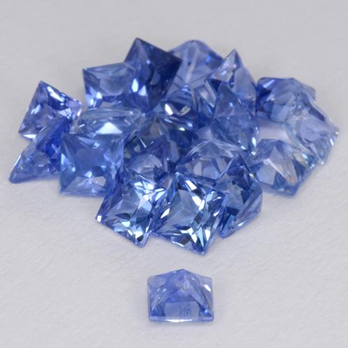 Zaffiro naturale blu da 2,36 ct, quadrato, VVS-VS