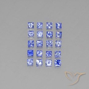 Zaffiro naturale blu da 1,99 ct, quadrato, VVS-VS