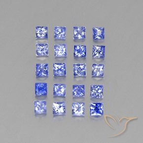 Zaffiro naturale blu da 1,99 ct, quadrato, VVS-VS